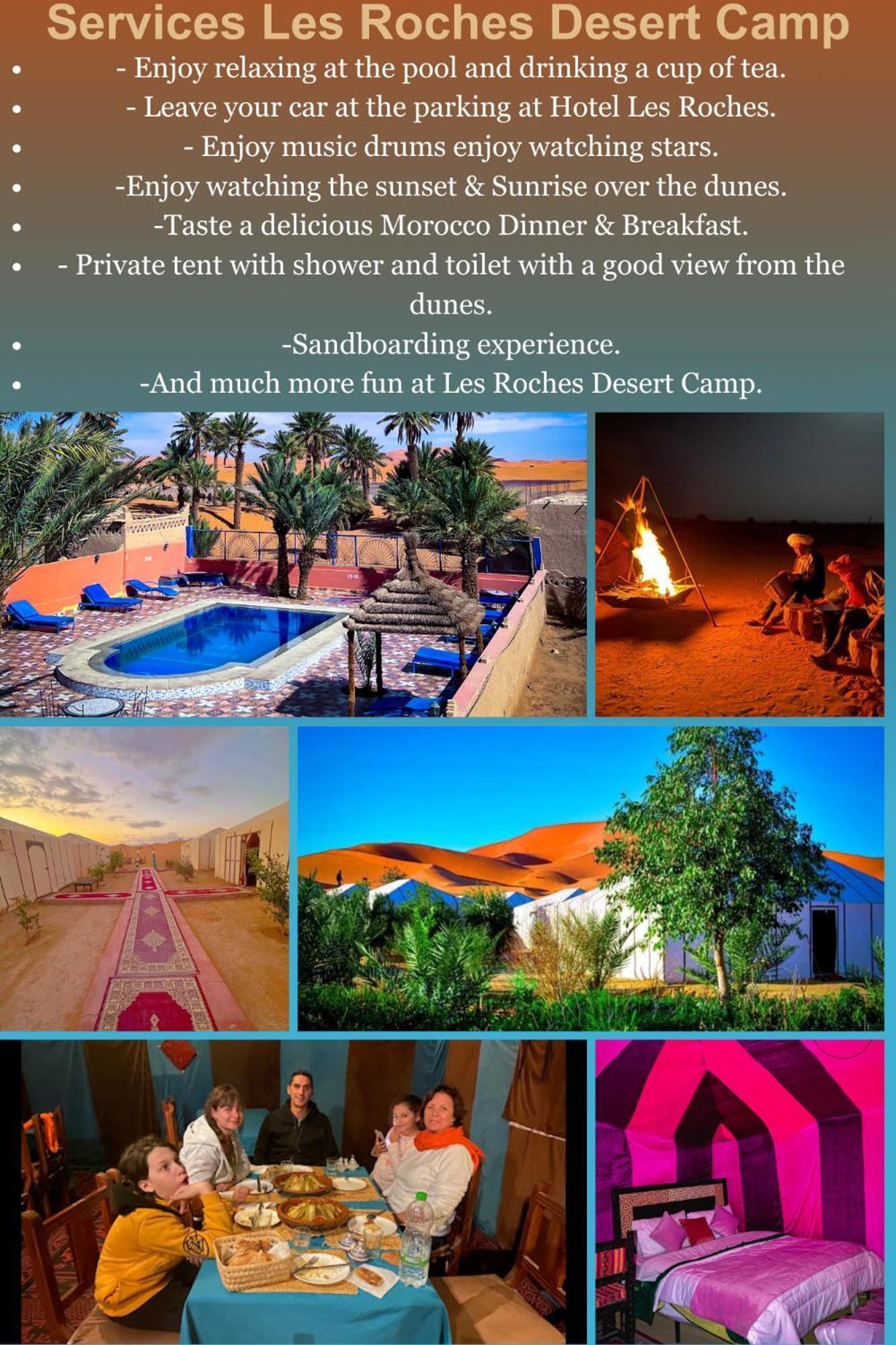 Les Roches Desert Camp Merzouga Dış mekan fotoğraf